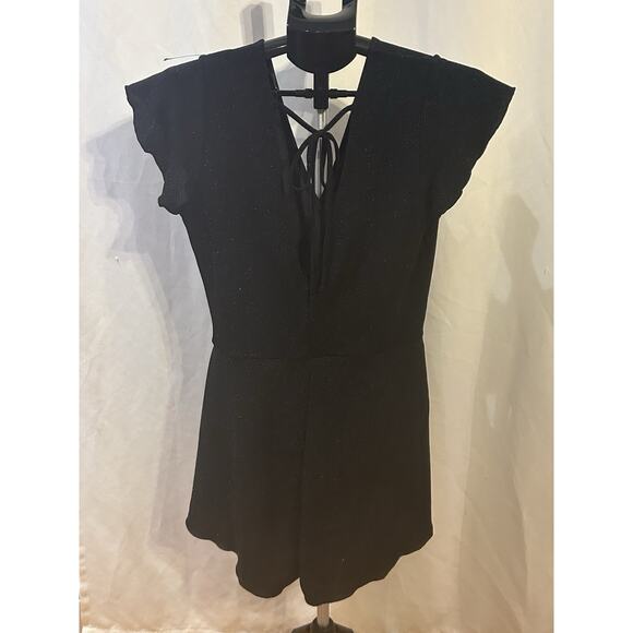 H & M Divided Black Glitter Romper size M - Picture 2 of 3